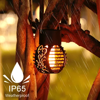 1-5 бр. led окачен фенер с ефект на пламъка, водоустойчива лампа за украса на градината, Слънчев страхотна лампа за вътрешен двор, градина, двор