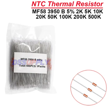 100ШТ Терморезистор MF58 НПМ Сензор 3950 B 5% 1K 2K 5K 10K 20K 50K 100K 200K 500K 1 M Ома