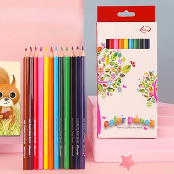 12-цветен комплект маслени цветни моливи, детска художествена рисуване, графити, дръжка-за оцветяване, скица, дръжка за комикси, студентски стоки за бродерия