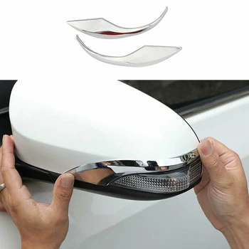 2 ЕЛЕМЕНТА ABS лъскава хромирана молдинговая украса на капачки за огледала за задно виждане за Toyota Corolla 2014-2018