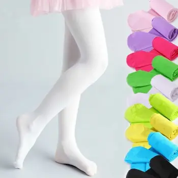 2020 Детски чорапогащи за момичета, непрозрачни Чорапогащници, Чорапи носочные изделия, Чорапи за балетни танци ярки цветове, 1 чифт на Възраст от 1 до 12 години