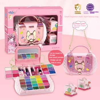 2023 Нов Набор от детска козметика чанти за момичета на възраст 5-14 години, комплект Принцеси за момичета, Имитация на Лака за нокти, Подарък за Рожден Ден, Детски Дом