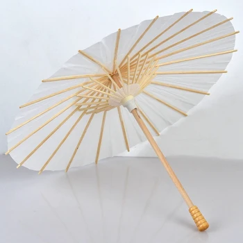 20pcs 84 см Китайски хартиен чадър за сватбена фотография, аксесоари за парти декор, бяла книга