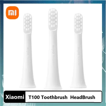 3 бр./лот, оригинална четка за зъби Xiaomi T100, накрайник за електрическа четка за зъби T100 с мека четка дълбоко почистване