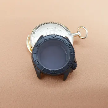42 mm Висококачествена Черна Прецизна Стомана, Подходящ За NH35/NH36 Механизъм за Гмуркане Автоматични Механични Мъжки часовник Корпус с циферблат 28,5 мм