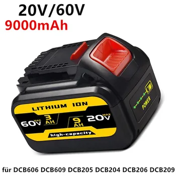 9Ah 20V 60V MAX Эрзац-батерия Dewalt 20V DCB606 DCB609 DCB205 DCB204 DCB206 DCB209 Електроинструменти с литиево-йонна батерия
