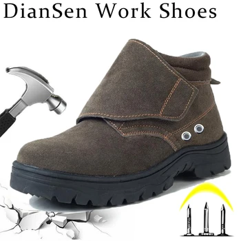 DianSen 2023, нова реколта защитни обувки със защита от пробиви за мъже, работни и защитни обувки, нескользящие ботове полуприцепной дизайн