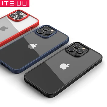 ITEUU, антидетонационный прозрачен калъф за iphone 13 Pro Max, мини-капаци, меки странични акрилна прозрачна делото, защита на камерата