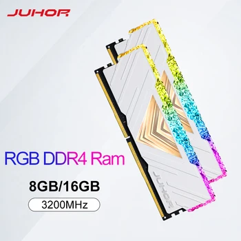 JUHOR RGB DDR4 16GBX2 3200 Mhz, 8GBX2, двуканална настолна детска памет Ram