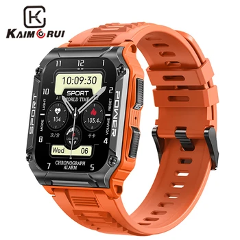 KAIMORUI 1,95-инчов смарт часовници с Bluetooth-разговори за мъже, спорт на открито, фитнес тракер, компас, времето, IP68, водоустойчив умни часовници за жени
