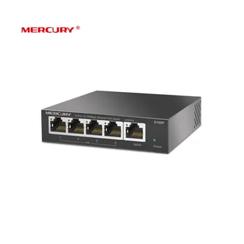 Mercury 5-портов бърз POE комутатор Стандартно захранване През Ethernet POE За наблюдение на точки за достъп и IP камери с Мощност до 30 Вата на (S105P)