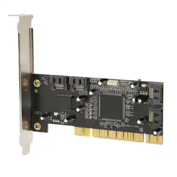 PCI-4-портов карта SATA 4 независими канала Serial ATA с пренос на данни 1,5 Gbit/, с Контролер PCI SATA за настолен компютър HDD SSD