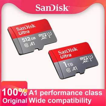 SanDisk Micro SD Картата е 32 GB, 64 GB памет карта Class10 TF Карта на 100% Оригиналната tf 128 GB, 256 GB Макс 512 GB И 1 TB за смартфони и таблети
