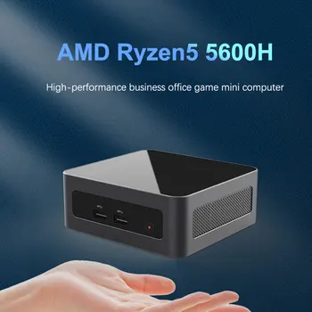 SZBOX AMD Ryzen 5 5600H Мини КОМПЮТЪР на Windows 11 PRO WiFi 6 BT 5,2 Подкрепа 8K Троен дисплей DDR4 NVME SSD Компютърни Игри