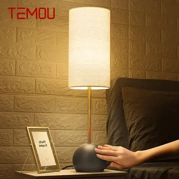TEMOU Съвременна Настолна Лампа с Докосване на Затъмняване на LED, Креативна Проста Личност, малка странична Лампа за Дома, Хол, Спалня