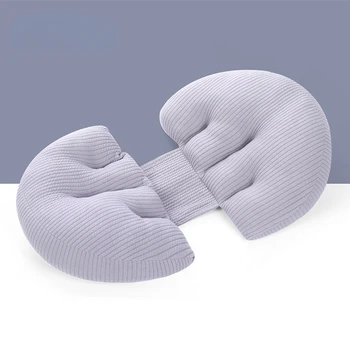 U-образна възглавница за бременни 60x30x5 см, защита на талията бременни жени, богат на функции подкрепа за спане настрани