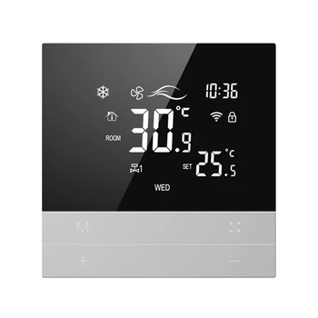 Wifi Централен климатик с термостат сензорен LCD екран, интелигентен температурен регулатор, приложение/Гласова контролер на Hristo за Google Home
