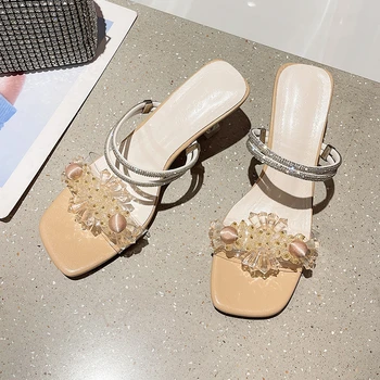 Women ' s sandals Sandalias de tacón alto para mujer, diseño de moda de verano, zapatos de punta abierta, transparentes
