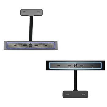 Автоматичен Превключвател на Led Подсветка USB-Хъб За 2021 2022 2023 Tesla Model Y 3, Интелигентен Сензор за Централната Конзола Докинг Станция
