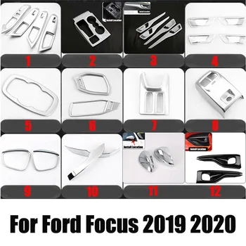 Аксесоари за стайлинг на автомобили, отдушник, държач за чаши вода, вратата се дръжка, вътрешна декоративна стикер, калъф за Ford Focus mk4 2019-20