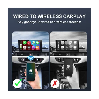 Актуализация безжичен адаптер Android CarPlay 5 Ghz WiFi CarPlay Dongle, B