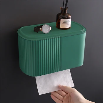 Водоустойчив Притежателя на Ролка тоалетна хартия, монтиран на стената Кутия За съхранение, Държач за Тоалетна хартия, Тава, Кутия за Салфетки, Аксесоари за баня