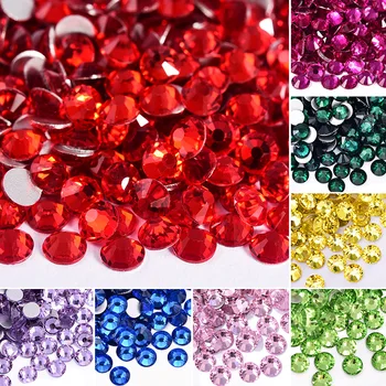 Всички цветове, размери SS3 ~ SS20, планински кристал с най-високо качество crystal без поправки, планински кристал, супер ярки стъклени кристали, декорации за нокти 