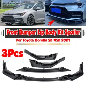 Дефлектор за устни на предната броня на колата е от въглеродни влакна, ивица на Устните, дифузер, спойлер, защитно покритие за Toyota Corolla SE XSE 2021