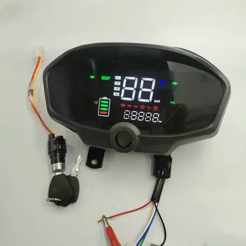 Електрическа триколка LCD табло 48V60V72V Дисплей напрежение и мощност Общият пробег на Кумулативен Промяна Общ инструмент ПАНЕЛ