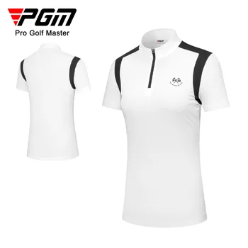 Женска тениска с къс ръкав PGM Golf, летни спортни меки еластични тениски за голф, за жени YF563
