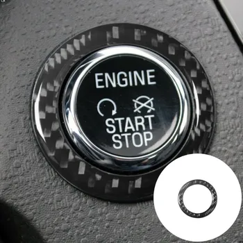За Ford Fiesta 2011-2015 Аксесоари За Интериора, изработени От Въглеродни Влакна Покритие Запалване на Автомобила Халка за ключове Дупка Кръг Стикер