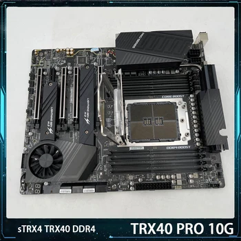 За Msi TRX40 PRO 10G Десктоп дънна Платка с жак sTRX4 DDR4 256 GB, PCI-E4.0 SATA3 M. 2*2 USB3.2 ATX работи Перфектно Бърза доставка