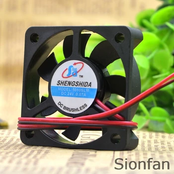 За нов SHENCHIDA 5010SLM 5010 5 см 24 0.07 A 2-жичен инверторен вентилатор Тест работен