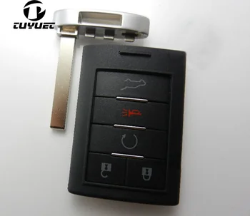Замяна обвивка за ключовете за колата с 5 бутона, подходящи за Cadillac CTS DTS Smart Remote Key Case Заготовки