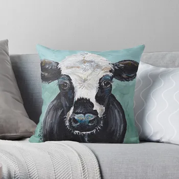 Изкуството на крави, възглавница с принтом крава 