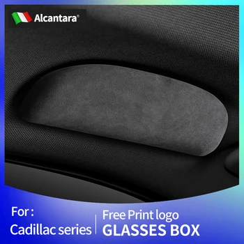 Калъф за автомобилни точки от алькантары и велур, Кутия за съхранение, държач за слънчеви очила за Cadillac XT4 XT5 CT4, Аксесоари за интериора