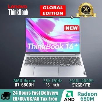Лаптоп Lenovo ThinkBook 16 + AMD ах италиански хляб! r7 6800H RTX2050 16GB 512G с 16-инчов 2,5 K IPS екран с честота 120 Hz, ултра-тънък Лаптоп с Windows 11