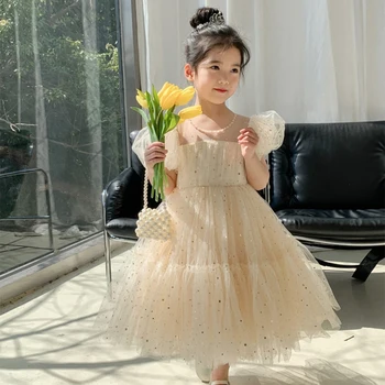 Лятна рокля за момиченца от 1 до 6 години, бебешка рокля на принцеса за рождения ден на окото пакетче, сватбени, детски рокли