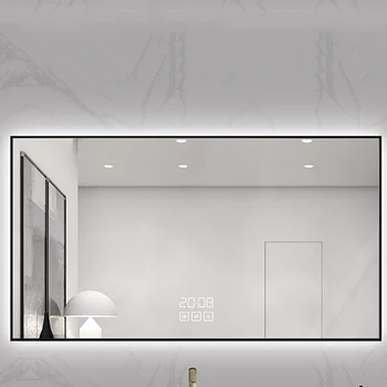 Модерно Огледало с led осветление, Баня, Голям противотуманный ключ, Дизайн, Правоъгълно огледало от стъкло, Предмети от бита Espelho Grande