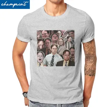 Мъжки t-shirt Dwight Schrute The Office, Хумористичен Сериал, Памучен Дрехи, Хумористични Тениски с Къс ръкав и Кръгло деколте, Тениски Голям Размер
