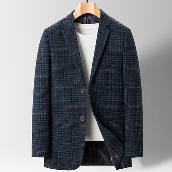 Мъжки ежедневни яке с назъбени ревери, сватбен пъстро сако за бала, сшитое на поръчка мъжко модно палто 2023