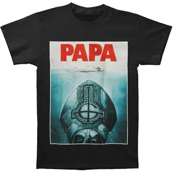 Неподправена тениска с логото на Светия Band Papa Emeritus Ii Jaws, Нова лятна памучен тениска с къс ръкав, тениска harajuku