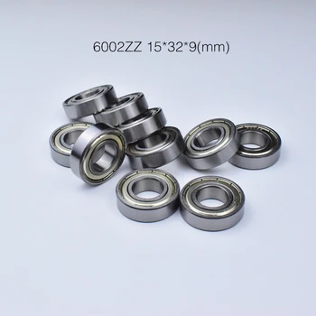 Носещи 10шт 6002ZZ 15*32*9 (мм) Детайли високоскоростни механични съоръжения от хромирана стомана с метално уплътнение