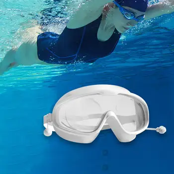 Очила за плуване, при късогледство, Очила за плуване, големи мъжки слънчеви очила с защита от замъгляване, удобни професионални очила за гмуркане