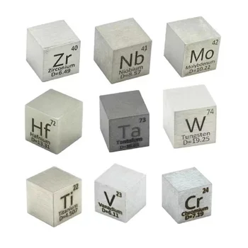 плътност и Тегло на Кубчета елемент от 10 мм за Колекции Educations DIYs 99,95% Чист ванадий, Ниобия, Тантала, Гафния