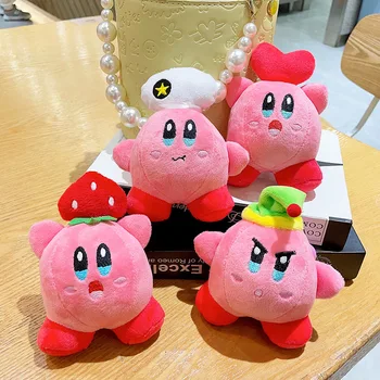 Плюшени играчки Kawaii Star Kirby, сладки мультяшные плюшени кукли, плюшени висулки, училищен раница, ключодържател, бижута, Подаръци за приятели
