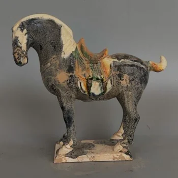 Порцеланова цветна глазурованная керамика Тансан Черен Боен кон Порцеланова статуя 8,3 инча