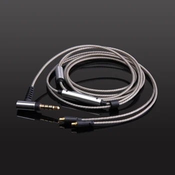 Посеребренный аудио кабел с микрофон за DUNU TITAN 3 5 6 T3 T5 T6 ушите