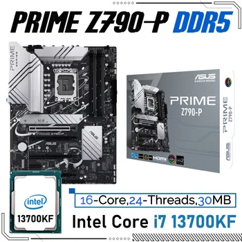 Процесор Intel Core i7 13700KF LGA 1700 Комбиниран с дънна платка Asus PRIME Z790-P DDR5 i7 13700KF LGA 1700 Комплект процесори DDR5 ATX Нова