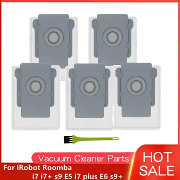 Сменяеми пакети за отстраняване на замърсявания от няколко групи за iRobot Roomba i7 i7 + s9 E5 i7 plus E6 s9 + резервни Части за прахосмукачки с чиста база, торбички за прах
